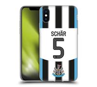 Head Case Designs Officially Licensed Newcastle United FC Fabian Schär 2025/26 Players Home Kit 2nd Group Gel Case [Military Grade] Compatible with Apple iPhone X/iPhone XS & Compatible with MagSafe