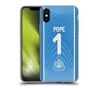 Head Case Designs Officially Licensed Newcastle United FC Nick Pope 2025/26 Players Home Kit 1st Group Gel Case [Military Grade] Compatible with Apple iPhone X/iPhone XS and Compatible with MagSafe