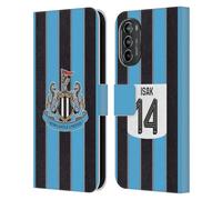 Head Case Designs Officially Licensed Newcastle United Football Club Alexander Isak 2025/26 Players Home Kit Leather Wallet Case Compatible With Motorola Moto G82 5G