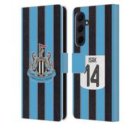 Head Case Designs Officially Licensed Newcastle United Football Club Alexander Isak 2025/26 Players Home Kit Leather Wallet Case Compatible With Samsung Galaxy A35 5G