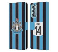 Head Case Designs Officially Licensed Newcastle United Football Club Alexander Isak 2025/26 Players Home Kit Leather Wallet Case Compatible With Motorola Moto G Stylus 5G (2022)