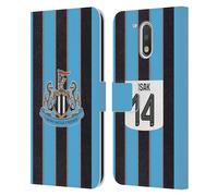 Head Case Designs Officially Licensed Newcastle United Football Club Alexander Isak 2025/26 Players Home Kit Leather Wallet Case Compatible With Motorola Moto G41