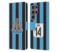 Head Case Designs Officially Licensed Newcastle United Football Club Alexander Isak 2025/26 Players Home Kit Leather Wallet Case Compatible With Samsung Galaxy S24 Ultra 5G