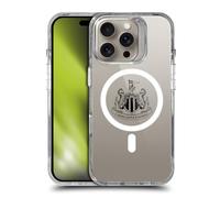 Head Case Designs Officially Licensed Newcastle United Football Club Crest Black Logo Icon Shockproof Bumper Case [Military Grade] Compatible with Apple iPhone 16 Pro and Compatible with MagSafe