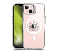 Head Case Designs Officially Licensed Newcastle United Football Club Crest Black Logo Icon Shockproof Bumper Case [Military Grade] Compatible with Apple iPhone 13 and Compatible with MagSafe