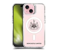 Head Case Designs Officially Licensed Newcastle United Football Club Crest Logotype Black Logo Icon Shockproof Bumper Case [Military Grade] Compatible with Apple iPhone 15 and Compatible with MagSafe