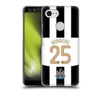 Head Case Designs Officially Licensed Newcastle United Football Club Home Kit 2025 Cup Winners Gel Case [Military Grade Protection] Compatible With Google Pixel 3