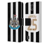 Head Case Designs Officially Licensed Newcastle United Football Club Home Kit 2025 Cup Winners Leather Wallet Case Compatible With Nokia C01 Plus/C1 2nd Edition