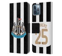 Head Case Designs Officially Licensed Newcastle United Football Club Home Kit 2025 Cup Winners Leather Wallet Case Compatible With Apple iPhone 12 / iPhone 12 Pro