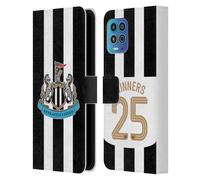 Head Case Designs Officially Licensed Newcastle United Football Club Home Kit 2025 Cup Winners Leather Wallet Case Compatible With Motorola Moto G100