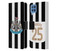 Head Case Designs Officially Licensed Newcastle United Football Club Home Kit 2025 Cup Winners Leather Wallet Case Compatible With Samsung Galaxy F22 (2021)