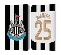 Head Case Designs Officially Licensed Newcastle United Football Club Home Kit 2025 Cup Winners Leather Wallet Case Compatible With Kindle Paperwhite 1/2 / 3