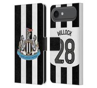 Head Case Designs Officially Licensed Newcastle United Football Club Joe Willock 2024/25 Players Home Kit Leather Wallet Case Compatible With Apple iPhone 17 Air