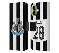 Head Case Designs Officially Licensed Newcastle United Football Club Joe Willock 2024/25 Players Home Kit Leather Wallet Case Compatible With Apple iPhone 17