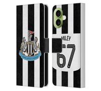Head Case Designs Officially Licensed Newcastle United Football Club Lewis Miley 2024/25 Players Home Kit Leather Wallet Case Compatible With Apple iPhone 17