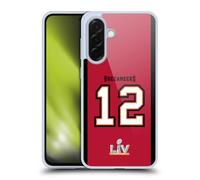 Head Case Designs Officially Licensed NFL 12 Jersey Red Superbowl LIV Tampa Bay Buccaneers Bucs Positions & Logo Gel Case [Military Grade Protection] Compatible With Samsung Galaxy A36 5G
