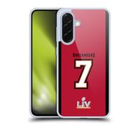 Head Case Designs Officially Licensed NFL 7 Jersey Red Superbowl LIV Tampa Bay Buccaneers Bucs Positions & Logo Gel Case [Military Grade Protection] Compatible With Samsung Galaxy A36 5G