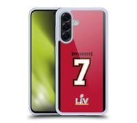 Head Case Designs Officially Licensed NFL 7 Jersey Red Superbowl LIV Tampa Bay Buccaneers Bucs Positions & Logo Gel Case [Military Grade Protection] Compatible With Samsung Galaxy A56 5G