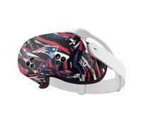 Head Case Designs Officially Licensed NFL Abstract Brush Strokes New England Patriots Vinyl Sticker Skin Decal Cover Compatible With Meta Quest 3S
