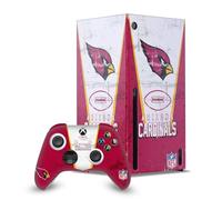Head Case Designs Officially Licensed NFL Banner Arizona Cardinals Game Console Wrap and Game Controller Skin Bundle Compatible With Xbox Series X