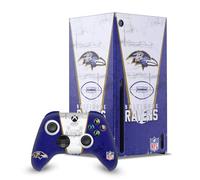 Head Case Designs Officially Licensed NFL Banner Baltimore Ravens Game Console Wrap and Game Controller Skin Bundle Compatible With Xbox Series X