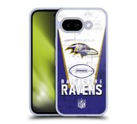 Head Case Designs Officially Licensed NFL Banner Baltimore Ravens Logo Art Gel Case [Military Grade Protection] Compatible With Google Pixel 9A