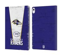 Head Case Designs Officially Licensed NFL Banner Baltimore Ravens Logo Art Leather Wallet Case Compatible With Apple iPad Air 13 2024/2025