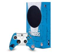 Head Case Designs Officially Licensed NFL Banner Carolina Panthers Game Console Wrap and Game Controller Skin Bundle Compatible With Xbox Series S