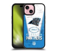 Head Case Designs Officially Licensed NFL Banner Carolina Panthers Logo Art Gel Armour Case [Military Grade Drop Protection] Compatible With Apple iPhone 15