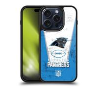 Head Case Designs Officially Licensed NFL Banner Carolina Panthers Logo Art Gel Armour Case [Military Grade Drop Protection] Compatible With Apple iPhone 15 Pro