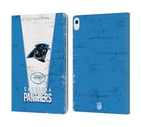 Head Case Designs Officially Licensed NFL Banner Carolina Panthers Logo Art Leather Wallet Case Compatible With Apple iPad Air 13 2024/2025