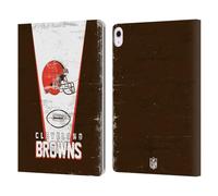 Head Case Designs Officially Licensed NFL Banner Cleveland Browns Logo Art Leather Wallet Case Compatible With Apple iPad Air 13 2024/2025