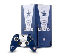 Head Case Designs Officially Licensed NFL Banner Dallas Cowboys Game Console Wrap and Game Controller Skin Bundle Compatible With Xbox Series X