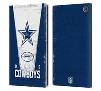 Head Case Designs Officially Licensed NFL Banner Dallas Cowboys Logo Art Leather Wallet Case Compatible With Amazon Fire Max 11 2023