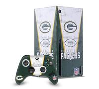 Head Case Designs Officially Licensed NFL Banner Green Bay Packers Game Console Wrap and Game Controller Skin Bundle Compatible With Xbox Series X