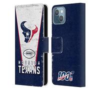 Head Case Designs Officially Licensed NFL Banner Houston Texans Logo Art Leather Wallet Case Compatible With Apple iPhone 13