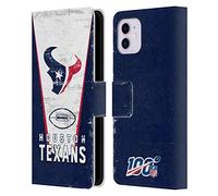 Head Case Designs Officially Licensed NFL Banner Houston Texans Logo Art Leather Wallet Case Compatible With Apple iPhone 11
