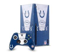 Head Case Designs Officially Licensed NFL Banner Indianapolis Colts Game Console Wrap and Game Controller Skin Bundle Compatible With Xbox Series X
