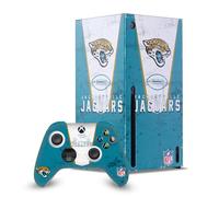 Head Case Designs Officially Licensed NFL Banner Jacksonville Jaguars Game Console Wrap and Game Controller Skin Bundle Compatible With Xbox Series X