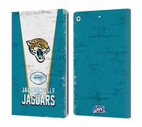 Head Case Designs Officially Licensed NFL Banner Jacksonville Jaguars Logo Art Leather Wallet Case Compatible With Apple iPad 10.2 2019/2020/2021