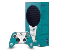 Head Case Designs Officially Licensed NFL Banner Miami Dolphins Game Console Wrap and Game Controller Skin Bundle Compatible With Xbox Series S Console & Controller Bundle