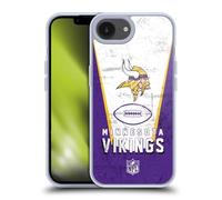 Head Case Designs Officially Licensed NFL Banner Minnesota Vikings Logo Art Gel Case [Military Grade Protection] Compatible with Apple iPhone 16e and Compatible with MagSafe