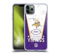 Head Case Designs Officially Licensed NFL Banner Minnesota Vikings Logo Art Soft Gel Case [Military Grade Protection] Compatible With Apple iPhone 11 Pro Max