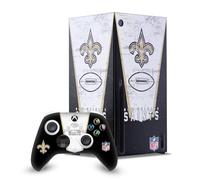 Head Case Designs Officially Licensed NFL Banner New Orleans Saints Game Console Wrap and Game Controller Skin Bundle Compatible With Xbox Series X
