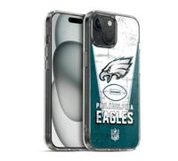 Head Case Designs Officially Licensed NFL Banner Philadelphia Eagles Logo Art Gel Case [Military Grade Protection] Compatible with Apple iPhone 15 and Compatible with MagSafe