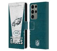 Head Case Designs Officially Licensed NFL Banner Philadelphia Eagles Logo Art Leather Wallet Case Compatible With Samsung Galaxy S23 Ultra 5G