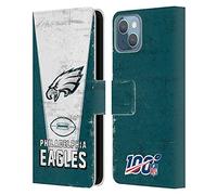 Head Case Designs Officially Licensed NFL Banner Philadelphia Eagles Logo Art Leather Wallet Case Compatible With Apple iPhone 13