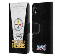 Head Case Designs Officially Licensed NFL Banner Pittsburgh Steelers Logo Art Leather Wallet Case Compatible With Apple iPhone XR