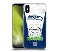 Head Case Designs Officially Licensed NFL Banner Seattle Seahawks Logo Art Hard Back Case Compatible With Apple iPhone X/iPhone XS