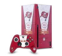 Head Case Designs Officially Licensed NFL Banner Tampa Bay Buccaneers Game Console Wrap and Game Controller Skin Bundle Compatible With Xbox Series X